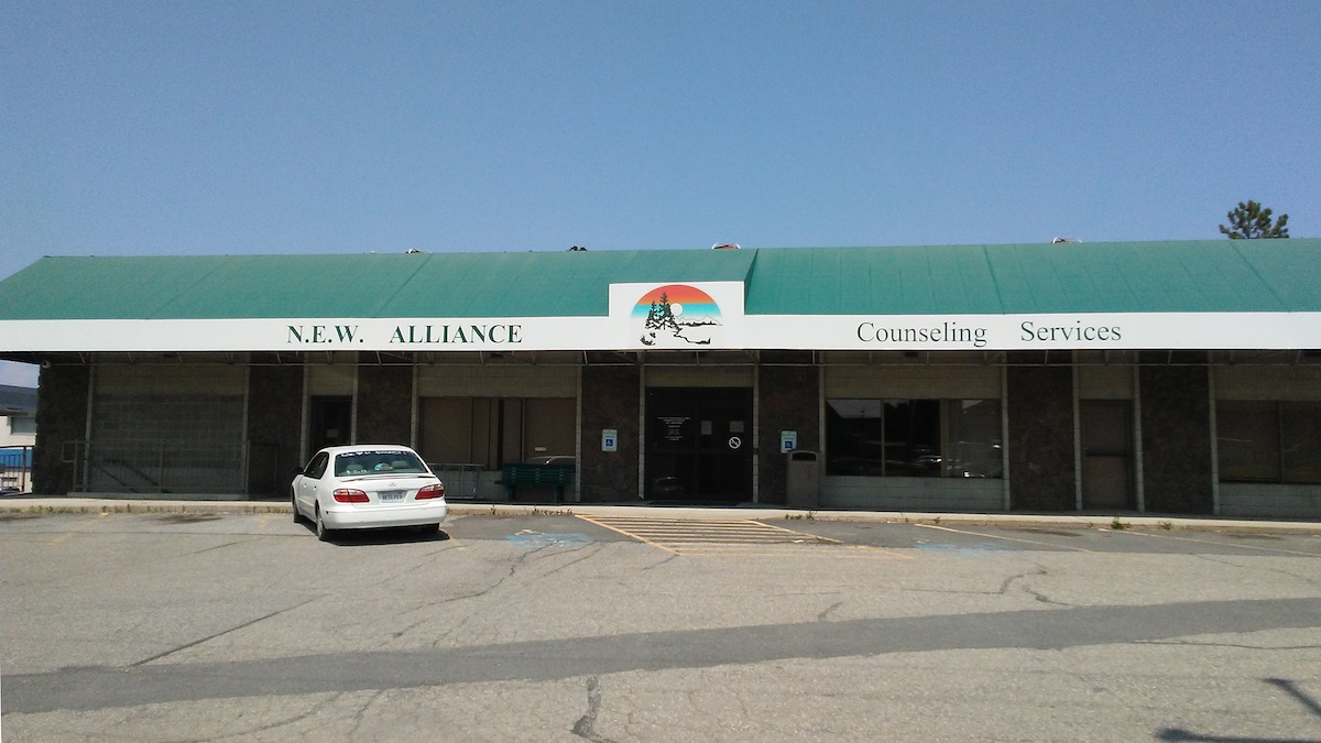 N.E.W. Counseling Services public works building with green awning - Colville, WA