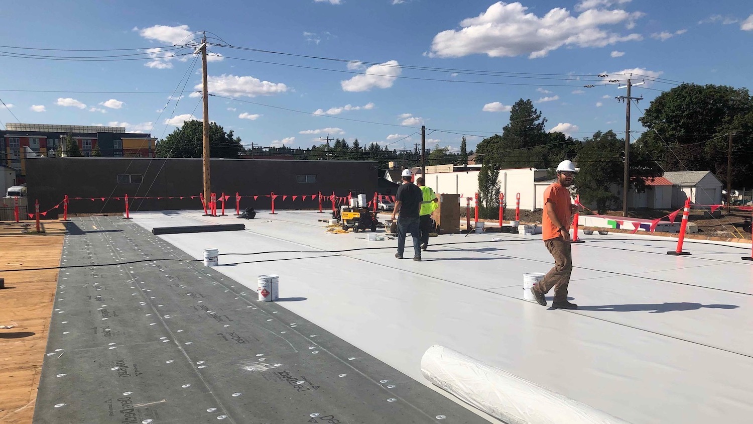 Progression from Roof Deck to Mechanically Attached Roof Board to TPO Membrane Roofing