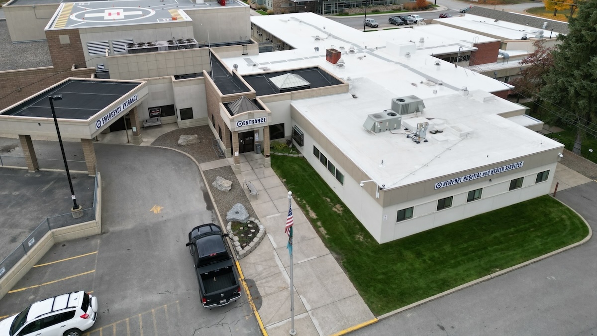 Newport Hospital & Health Services After TPO Roof Replacement Project Completion